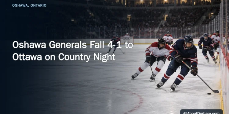 Oshawa Generals Fall 4-1 to Ottawa on Country Night — AllAboutDurham.com featured image