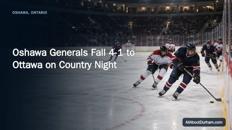 Oshawa Generals Fall 4-1 to Ottawa on Country Night — AllAboutDurham.com featured image