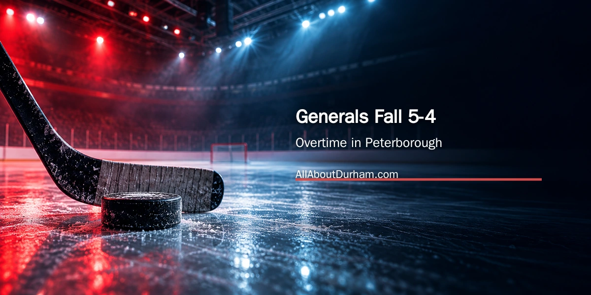 Original conceptual sports illustration of a hockey puck and stick on generic arena ice; not a photograph of the October 22 game.