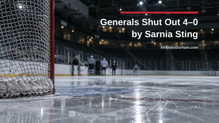 Generals Shut Out 4-0 by Sarnia Sting — AllAboutDurham.com featured image