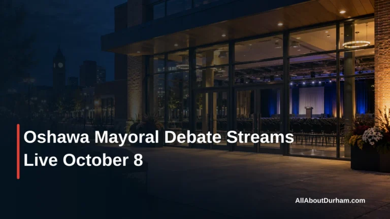 Oshawa Mayoral Debate Streams Live October 8 — AllAboutDurham.com featured image