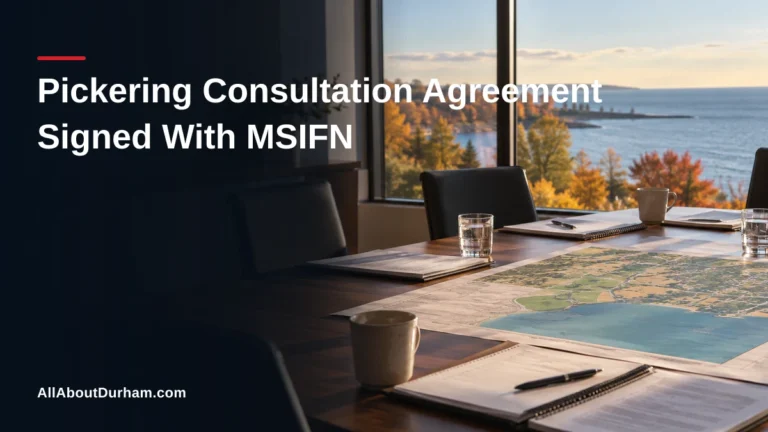 Pickering Consultation Agreement Signed With MSIFN — AllAboutDurham.com featured image