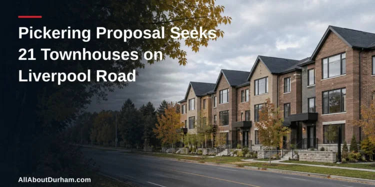 Pickering Proposal Seeks 21 Townhouses on Liverpool Road — AllAboutDurham.com featured image