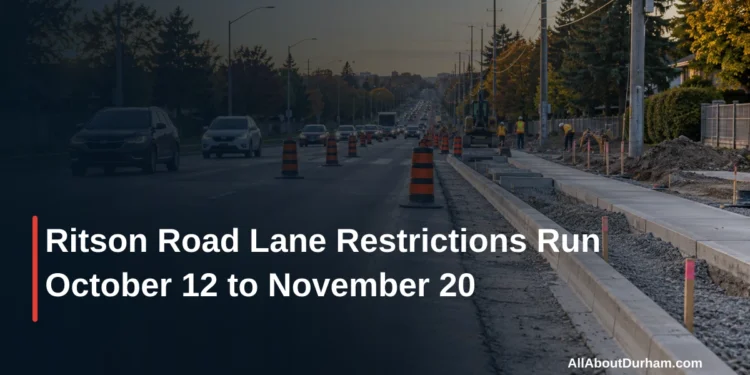 Ritson Road Lane Restrictions Run October 12 to November 20 — AllAboutDurham.com featured image