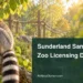Conceptual editorial illustration of a lemur resting on a leafy branch; not a photograph of an animal or enclosure at Story Book Farm.