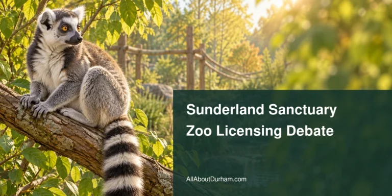 Conceptual editorial illustration of a lemur resting on a leafy branch; not a photograph of an animal or enclosure at Story Book Farm.