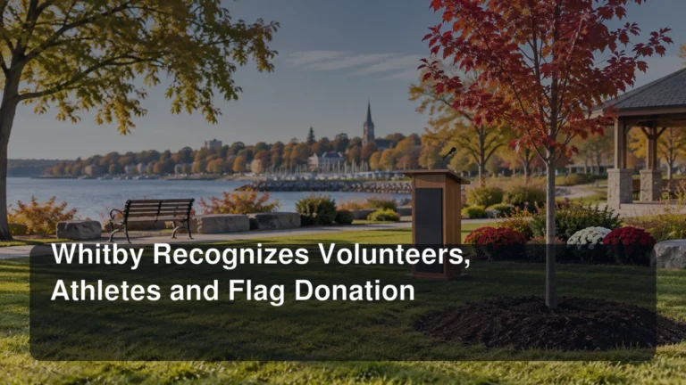 Whitby Recognizes Volunteers, Athletes and Flag Donation