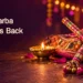Original editorial illustration of colourful dandiya sticks, embroidered textiles and a glowing diya; not a photograph of Whitby Garba Fest.