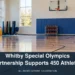 Original illustration of an accessible indoor sports court; Whitby Special Olympics partnership